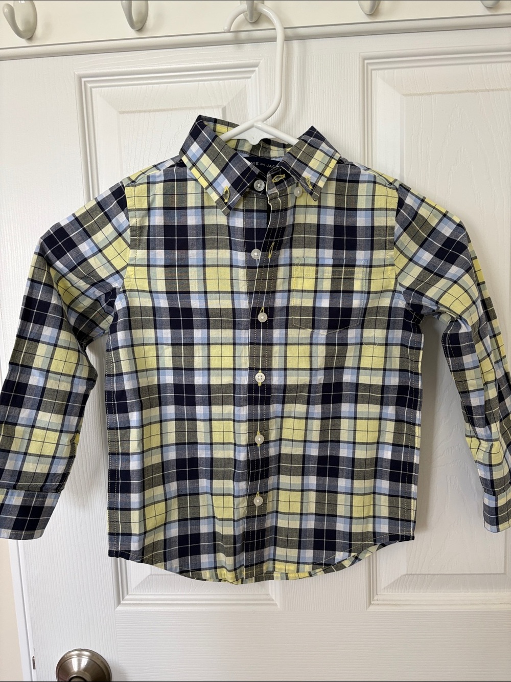 Janie and Jack blue yellow oxford 4